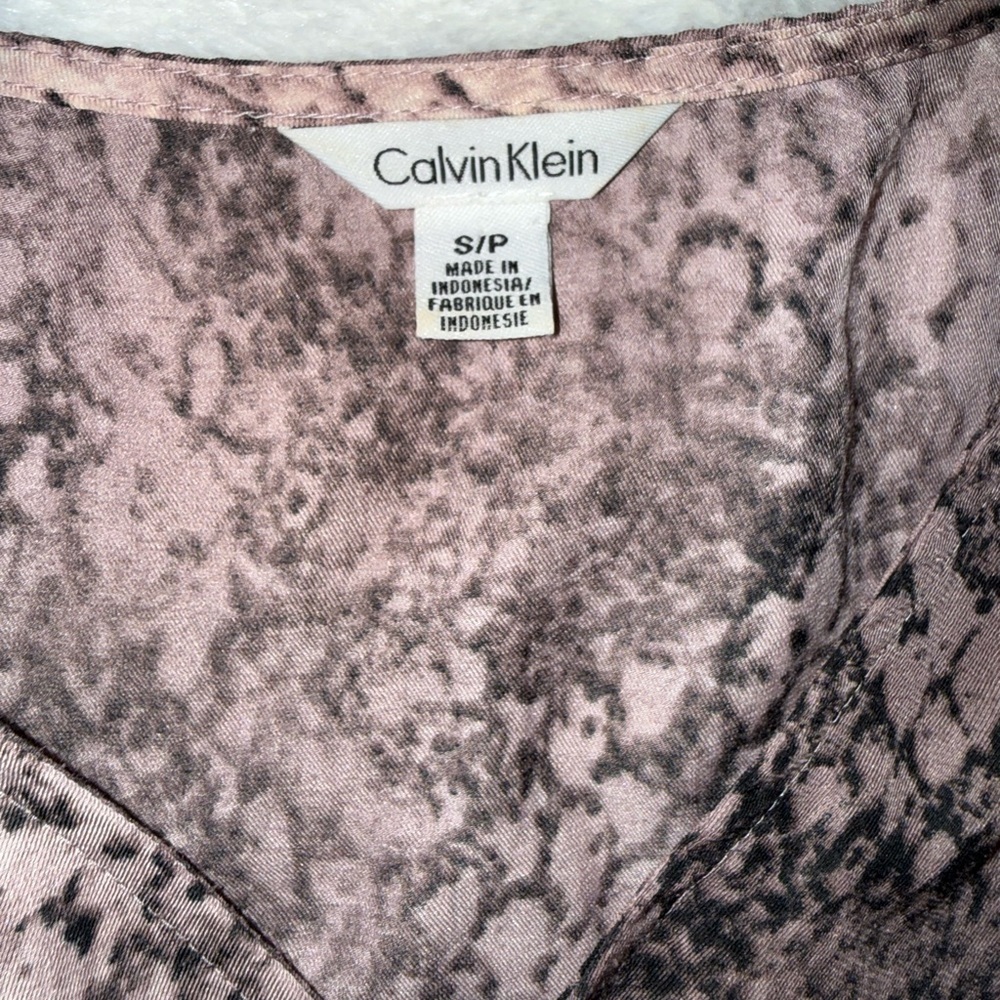 3 x 20$ Calvin Klein Pink Snake-Print V-Neck Top Size S - Picture 2 of 6